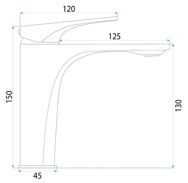 Bathroom faucet PREMIUM Rea Joe Titan low