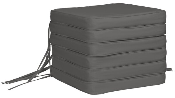 Outsunny Cosy Cushion Collection: Plush Seating Pads for Alfresco Lounging, 42x42x5cm, Slate Grey Aosom UK