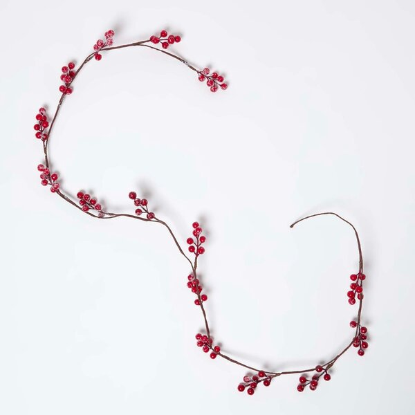 Homescapes Artificial Winter Snow Berry Garland