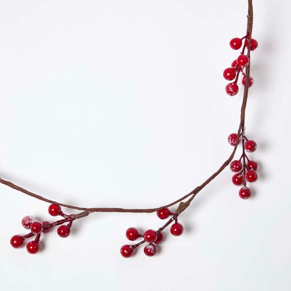 Homescapes Artificial Winter Snow Berry Garland