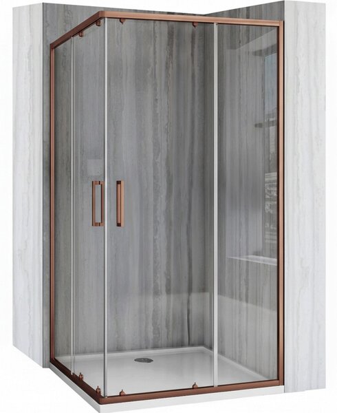 Shower enclosure Rea City 80x100 Brush Copper
