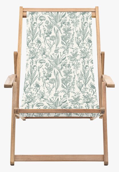Rest-Easy Deck Chair in Sage Flora
