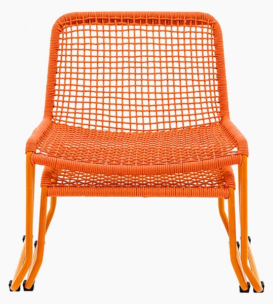 Take-a-break Lounge Chair with Footstool in Orange