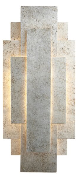 Shanti Ambient Aztec Wall Light in Silver Leaf