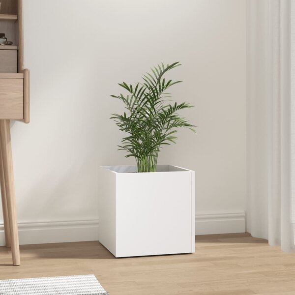 Planter Box White 40x40x40 cm Engineered Wood