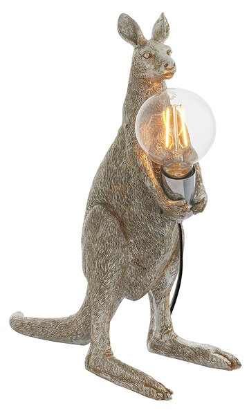 Kirsty the Kanga Table Lamp in Vintage Silver