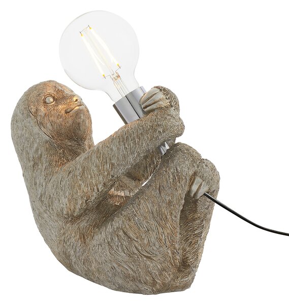 Syd the Sloth Table Light in Antique Silver