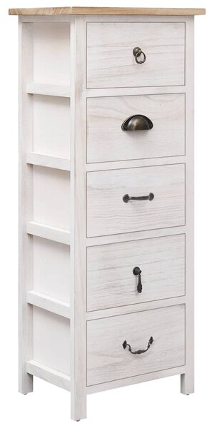 Side Cabinet 35x25x87 cm Paulownia Wood