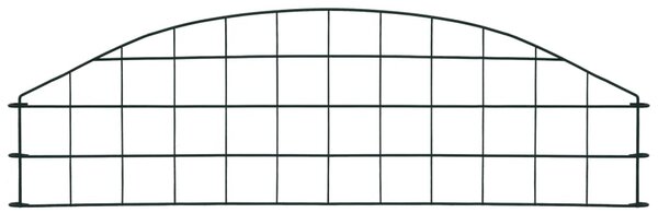 Arched Garden Fence Set 77.3x26 cm Green