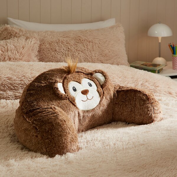 Monkey Cuddle Cushion Brown