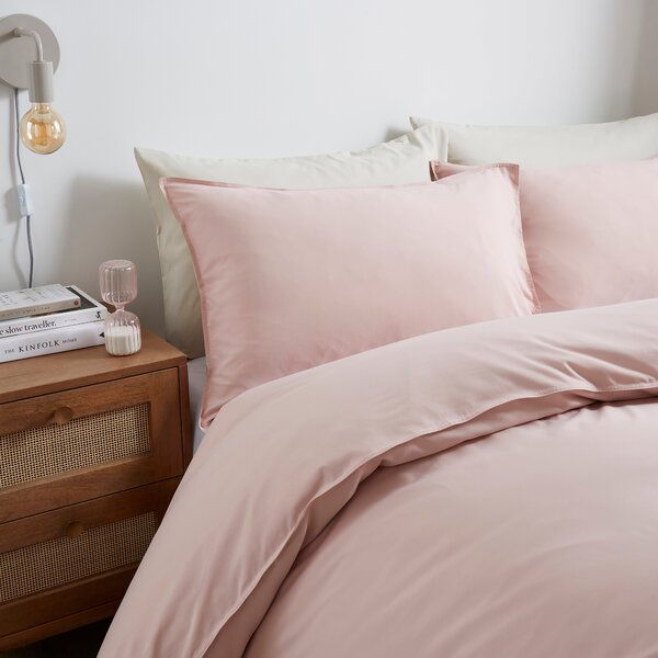 Supersoft Washed Microfibre Pillowcase Pair Peach Blush