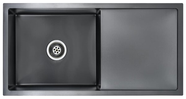 Handmade Kitchen Sink Black Stainless Steel