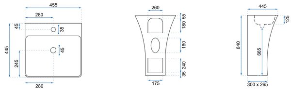 Freestanding basin Rea Ada Slim