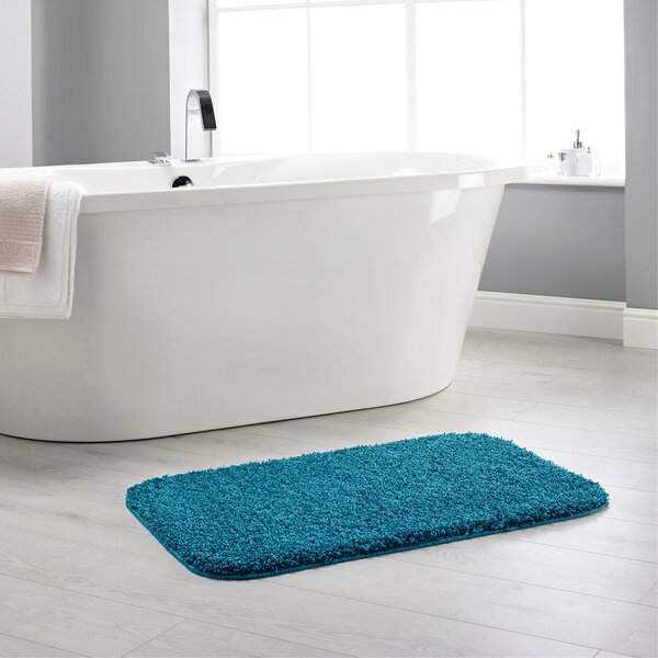 Buddy Bath Antibacterial Teal Bath Mat Blue