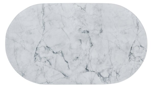 Non-Slip Marble Bath Mat White and Grey