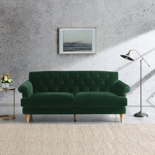 Jazz Velvet 3 Seater Sofa Green
