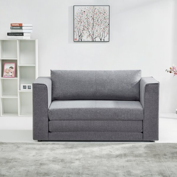 Luna Fabric Sofa Bed Grey Grey