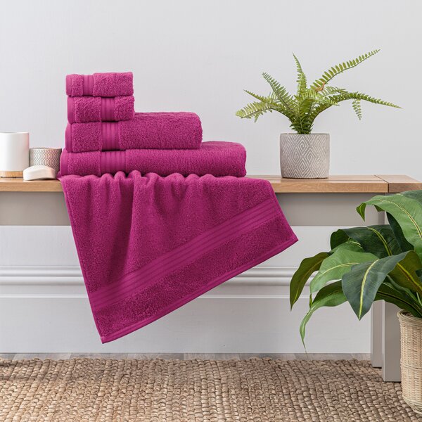 Magenta Egyptian Cotton Towel Pink