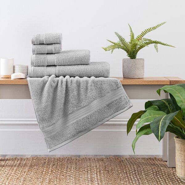 Silver Egyptian Cotton Towel Silver