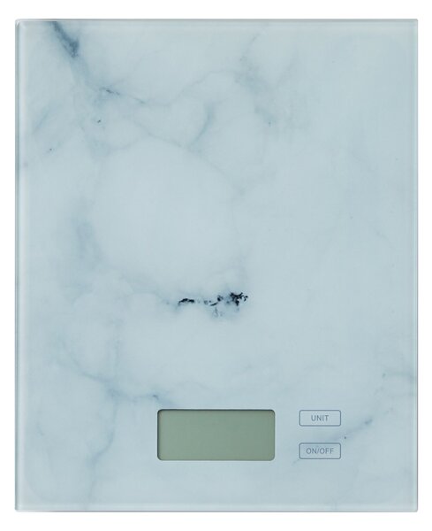 Dunelm Electronic Marble Effect Kitchen Scales White and Blue