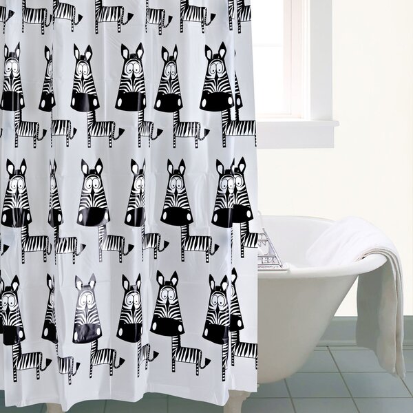 Zebra Shower Curtain Grey