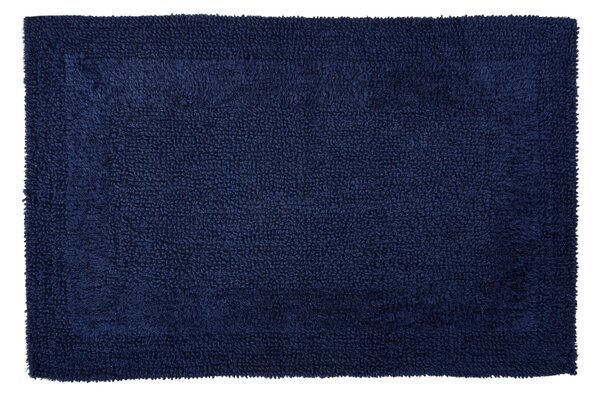 Super Soft Reversible Navy Bath Mat Navy