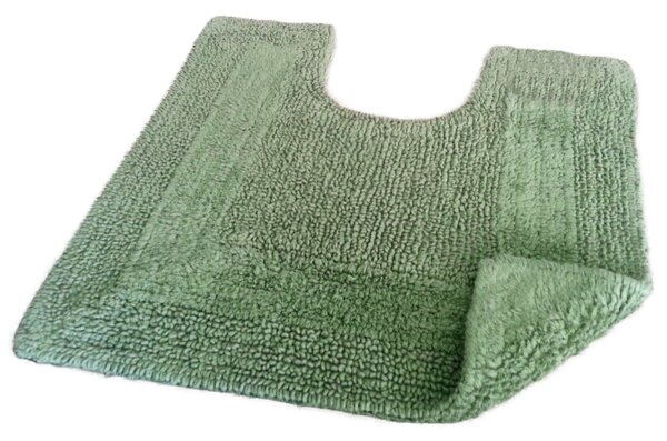 Super Soft Reversible Woodland Fern Pedestal Mat Green