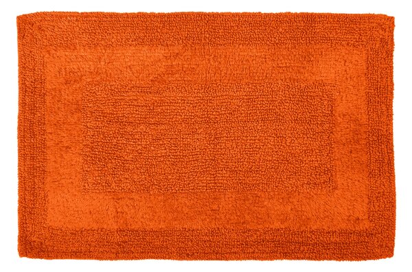 Super Soft Reversible Burnt Orange Bath Mat Orange