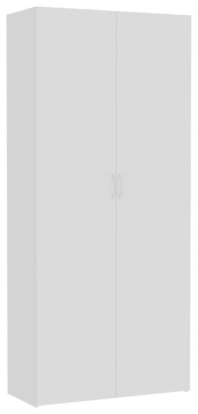 Storage Cabinet White 80x35.5x180 cm Engineered Wood