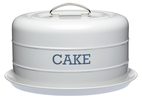 Grey Cake Storage Tin Grey