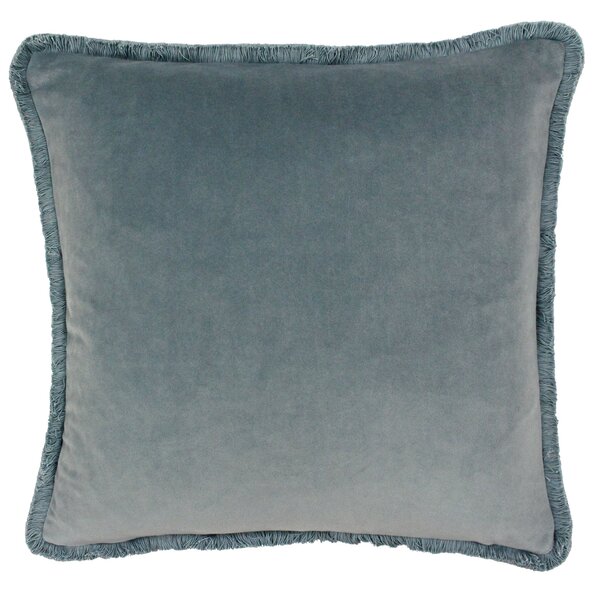 Paoletti Freya Blue Velvet Cushion Blue