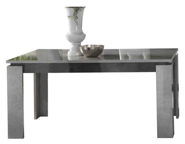 Heston High Gloss Extending Dining Table in Grey Marble Effect