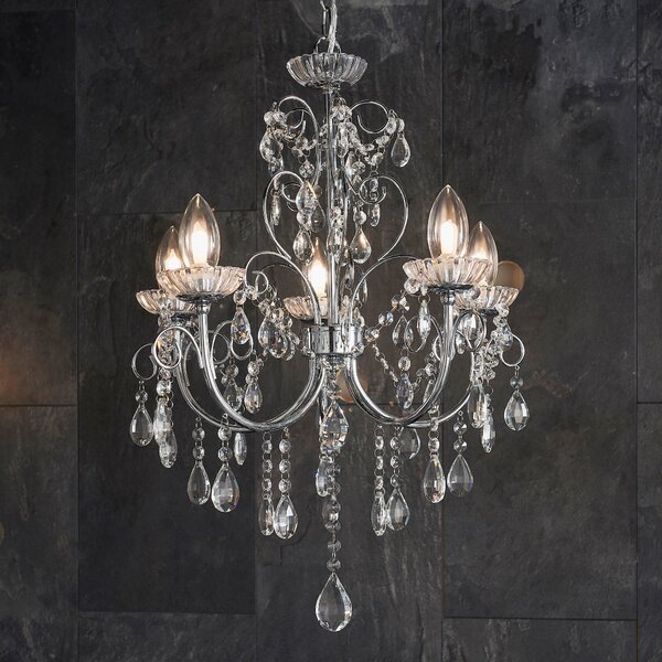 Vogue Tabitha 5 Light 51cm Bathroom Chandelier Chrome