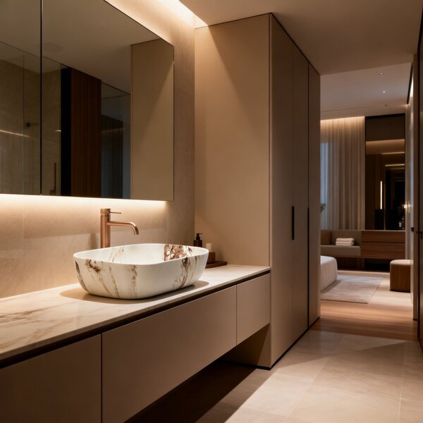 Countertop washbasin Rea Belinda Marrone Matt