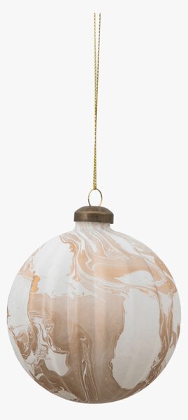 Swirly Marbled Bronze Bauble - Set of 3