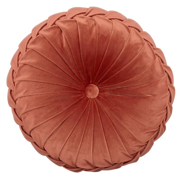 Laura Ashley Rosanna 35cm x 14cm Round Filled Cushion Terracotta