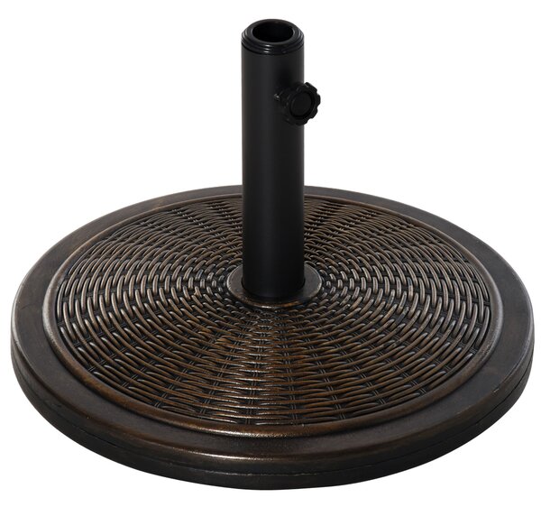 Outsunny Cantilever Parasol Base: Sturdy Cement Stand for Offset Patio Umbrellas, Fits 35mm/38mm/48mm Poles, Jet Black Aosom UK