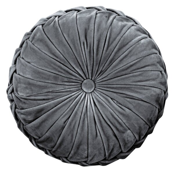 Laura Ashley Rosanna 35cm x 14cm Round Filled Cushion Steel