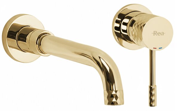 Wall Mounted faucet Rea Lungo Diamond Gold + BOX