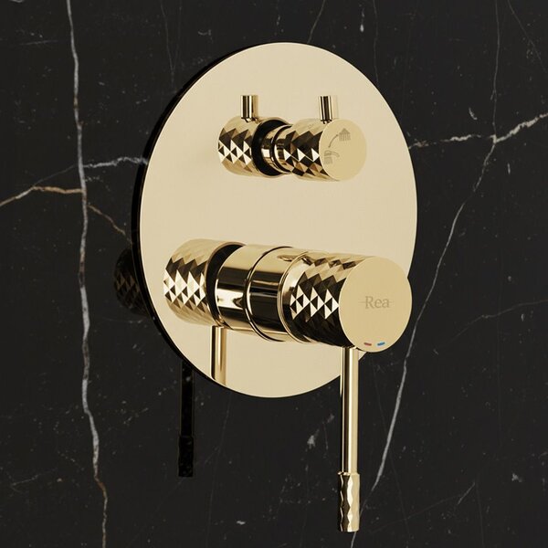 Shower system Rea Lungo Diamond Gold + BOX