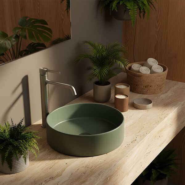 Bathroom faucet Rea Foster Brush Nickel High