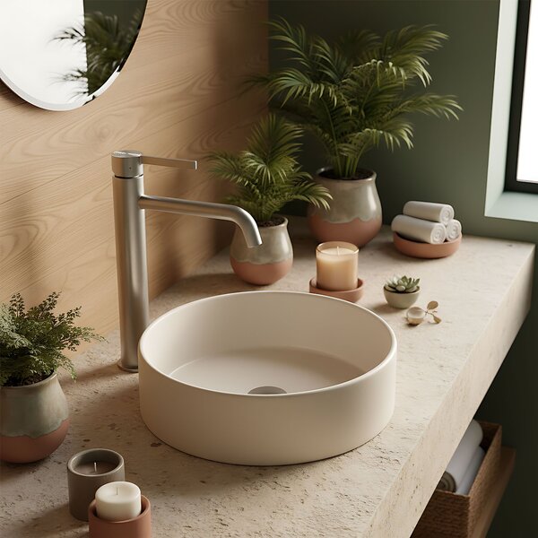 Bathroom faucet Rea Foster Brush Nickel High
