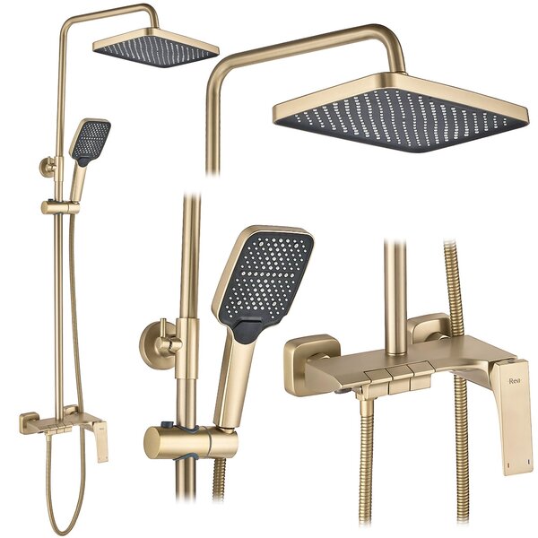 Shower set PREMIUM REA JOE Brush Gold
