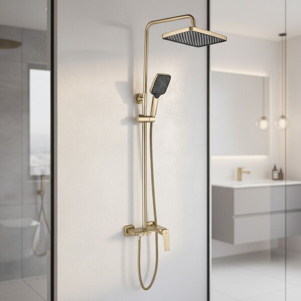Shower set PREMIUM REA JOE Brush Gold