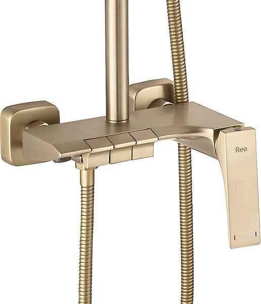 Shower set PREMIUM REA JOE Brush Gold