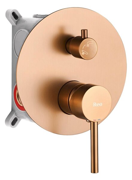 Wall Mounted Bath faucet Rea Lungo Brush Copper + Box