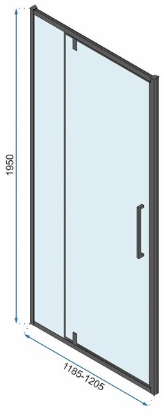 Shower door REA Rapid Swing Chrom 120