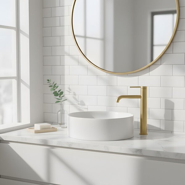 Bathroom faucet Rea Spot Brush Gold High