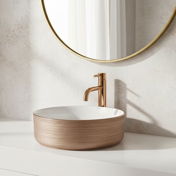 Countertop Basin Rea Sami Brush Rose Gold