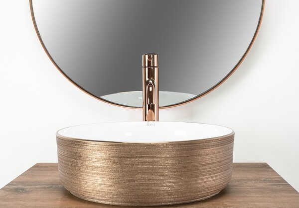 Countertop Basin Rea Sami Brush Rose Gold
